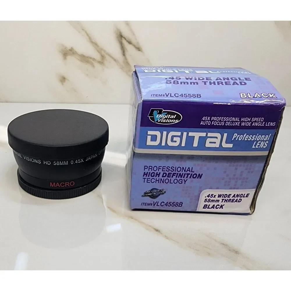 Digital Visions Professional Lens VLC4558B .45x Wide Angle 58mm Thread BLACK